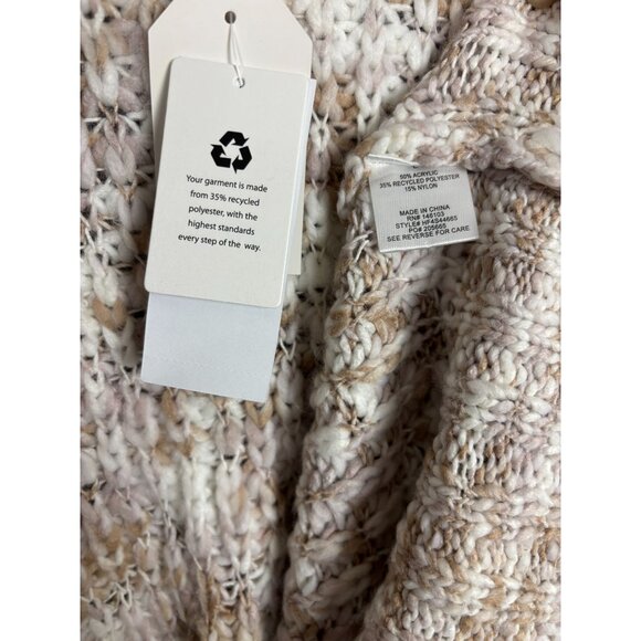 Hippie Rose Juniors' Open-Front Beige Long-Sleeve Oversize Cardigan Large NWT's - Picture 5 of 8